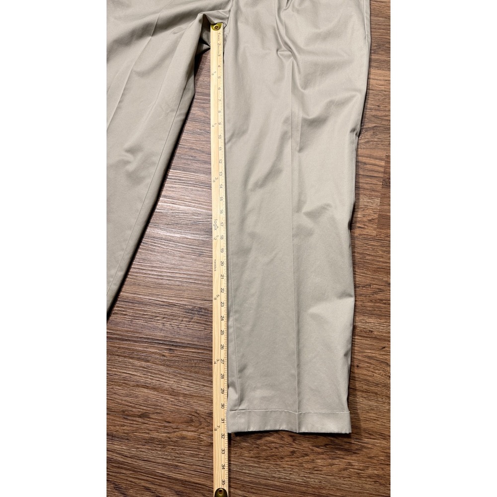 John Nordstrom Pants Men's 36x32 Supima Beige Pleated Khaki Classic Chino Dress - Picture 4 of 9
